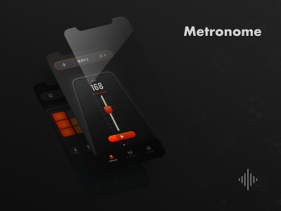 Metronome app design icon illustration illustrator logo typography ui ux