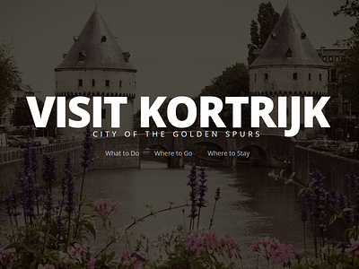 Visit Kortrijk Intro Typography tourism typography visit website