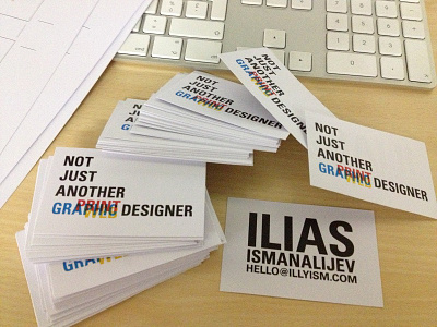 Business Cards - Ilias Ismanalijev business business card card email graphic designer name type typography