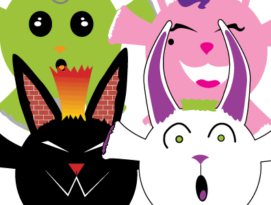 Punk Rock Bunnies preview animation bunny character design conceptual design entertainment humor illustration original punkrockbunnies vector