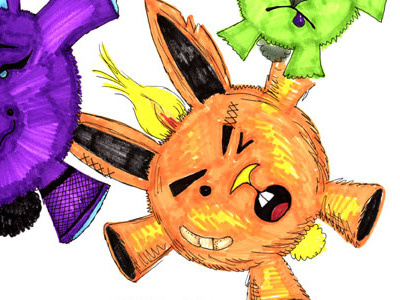 Oi Bunny bunny character design conceptual design entertainment hand drawn humor illustration original punkrockbunnies