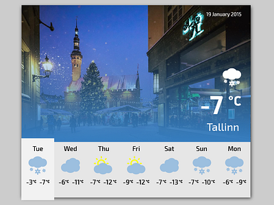 Daily UI | #037 | Weather dailyui tallinn weather