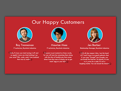 Daily UI | #039 | Testimonials crowd dailyui it testimonials