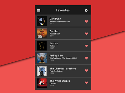 Daily UI | #044 | Favorites album dailyui favorites music