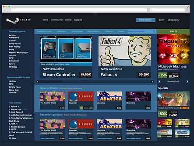 Steam Store Redesign redesign steam store