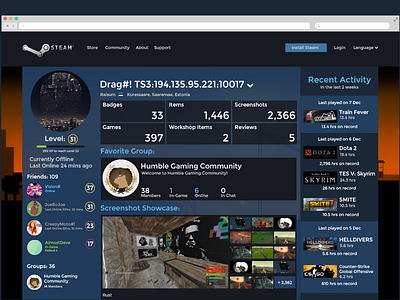 Steam Profile Redesign profile redesign steam