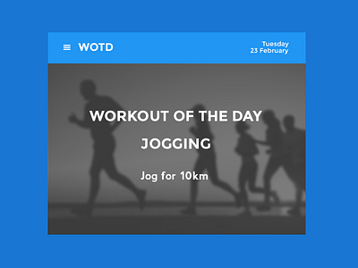 Daily UI | #062 | Workout of the Day 62 dailyui day of the workout