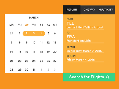 Daily UI | #068 | Flight Search 68 dailyui flight search
