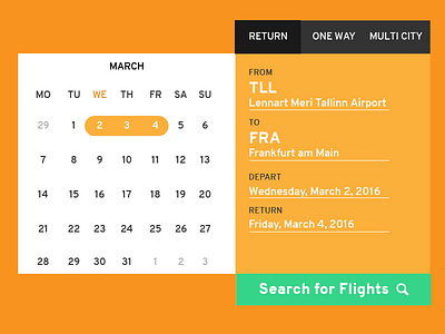 Daily UI | #068 | Flight Search