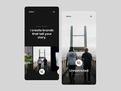 Mobile Concepts for Juleco brand creative mobile ui web design