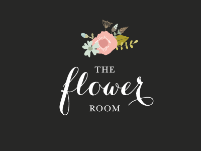 The Flower Room, Holywood brand floral logo
