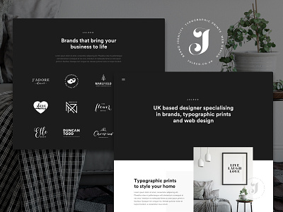 Juleco Website - Work in progress brand design monochrome website