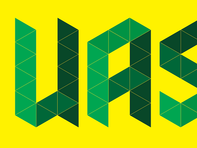 Logo green hexagon techno triangle yellow