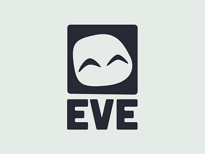 Eve eve happy icon logo mascot robot square