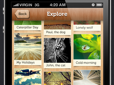 Journal Tap app apple iphone journal paper wood