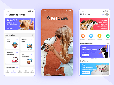 Pet Care app design app ui branding codiant mobile app mobile app ui pet care pet care app petcare promotion ui