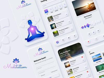 Meditation app app screen app ui branding codiant design meditation meditation app mobile app mobile app ui promotion