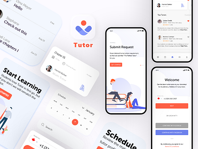 Tutor app branding codiant design education elearning icon learning logo tutor typography ui vector