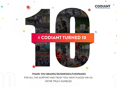 Codiant Turned 10! android anniversary codiant ios mobile app software web