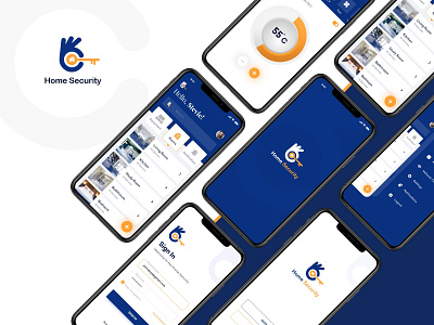 Home Security App app app design app screens app ui branding codiant design home security app mobile app software development ui