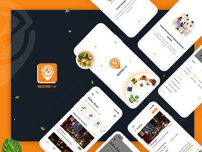 RestroFix app app screens app ui branding codiant design food mobile app restaurant restaurant booking restro ui