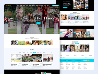 Heart Knots branding codiant design landing page ui web design webpage website website design wedding planner
