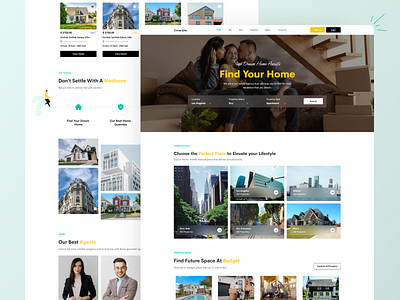 Dream Home - Real Estate Website branding codiant designer landing page logo real estate real estate web page real estate website ui web design web designer web ui website website design