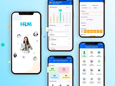 HR Managment Solution app app screens app ui branding codiant design hr management hrm hrms mobile mobile app ui