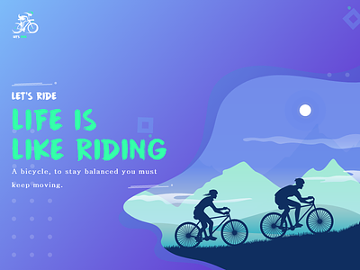 Let's Ride bike sharing cycling landing page ui ux web design web designer