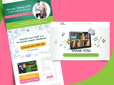 Thank You page redesign for Special Ed Resources banner chalkboard design digital doodle drawing element elementary graphic design kids math modern page redesign school site web website