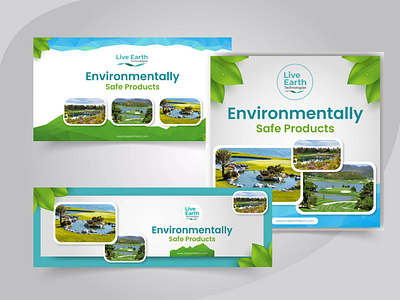 Social media set design with nature and environment friendly