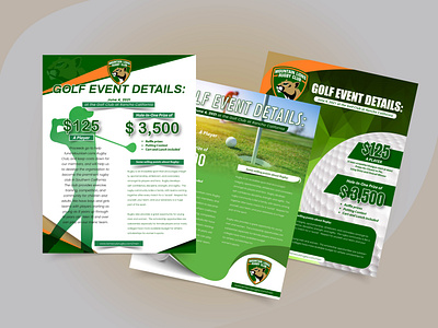 Brochure for Golf event brochure exclusive golf green sport