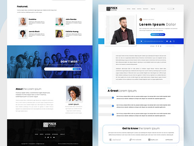 Homepage website redesign with clean and neat style blue clean landingpage minimalist modern neat neon simple