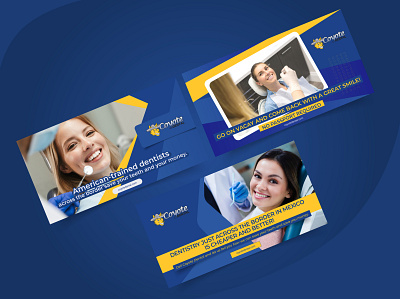 Social media post design for Dental promotion blue clinic dental health modern socialmediamarketing