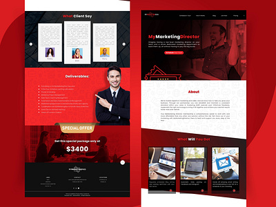 Website homepage redesign for design and website agency