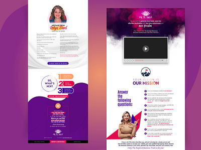 Website homepage redesign for business coaching company