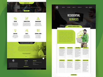 Website homepage redesign for technology service company