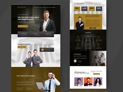 Gold and black homepage redesign for business