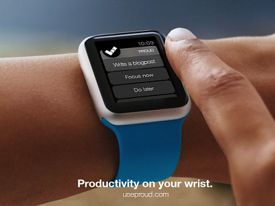 Proud on wrist with  WATCH app applewatch design productivity prouductivity ui uix wrist