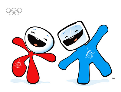Neve & Gliz | Olympic Mascots | TORINO 2006 3d animation branding character design graphic design illustration italy mascots olympics torino2006 vector