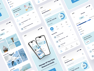 Cloud Storage Mobile App app app design appdesign cloud cloud app file manager file sharing file upload files mobil mobile mobileapp storage ui