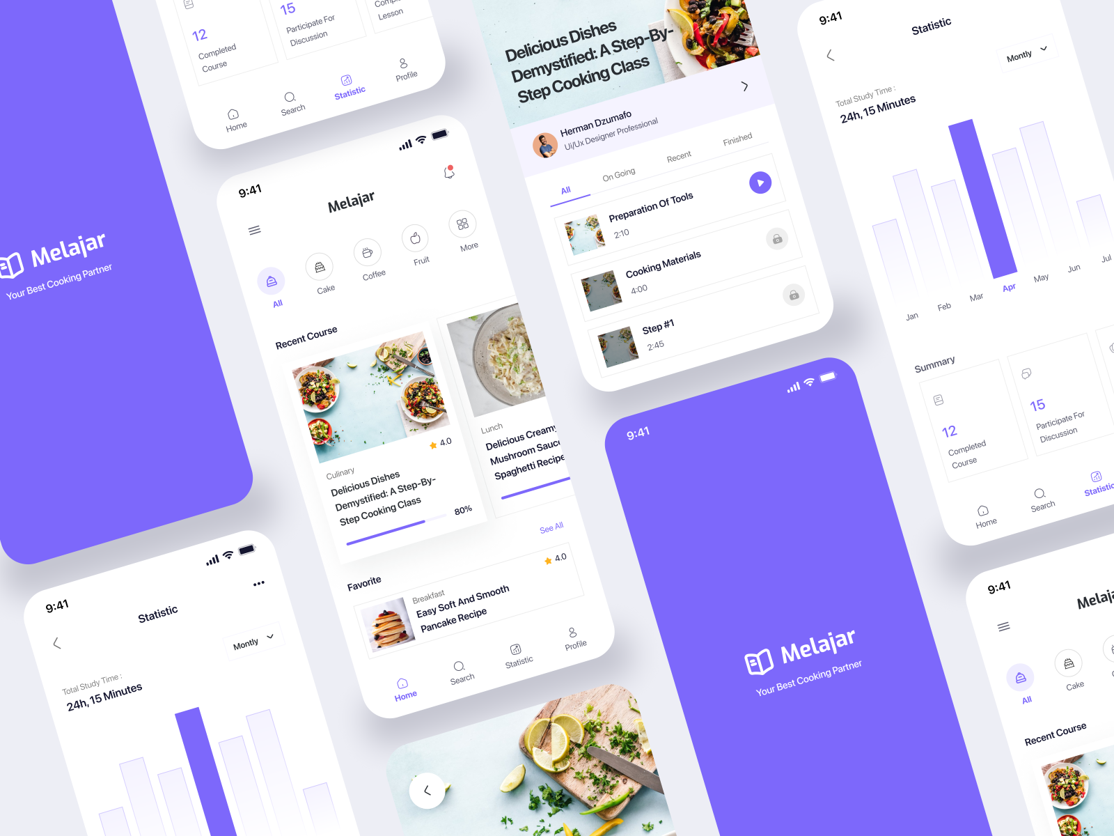 Melajar - Cooking Course Mobile App by Zakaria for 10am Studio on Dribbble