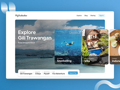 Traveling Website Landing Page app design typography ui ux