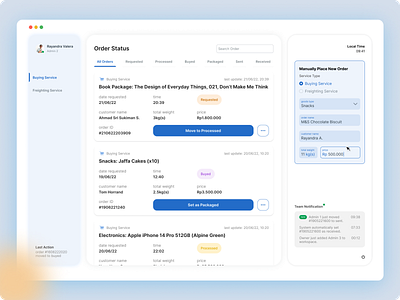 Design for Freighting Service Admin Dashboard admin app blue dashboard design freighting service typography ui ux