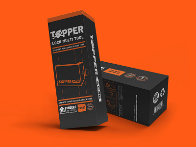 Prudent Products Incorporated Topper 4C30 Packaging american made black brand strategy branding construction do it yourself eco friendly environment illustration made in usa orange packaging recyclable self maintenance wood