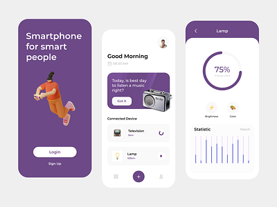 Smartphone AI Mobile Application📱 app branding design icon typography ui ux