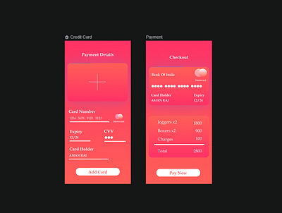 DailyUI 002 - Credit Card Checkout adobexd animation appdesign dailyui dailyui002 design figma graphic design illustration invision logo ui