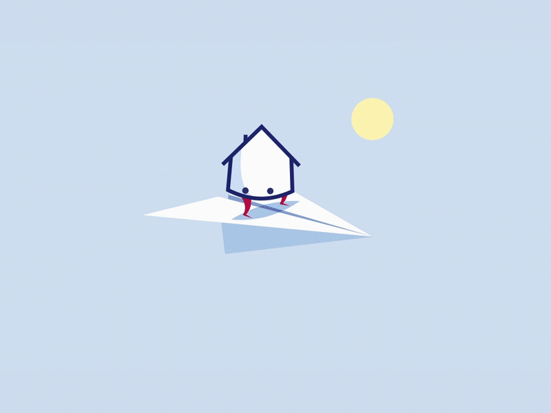House #18 - Qualiscore 2d branding character animation characterdesign city city branding design gif house human human being illustration life lifestyle motion design tiny town