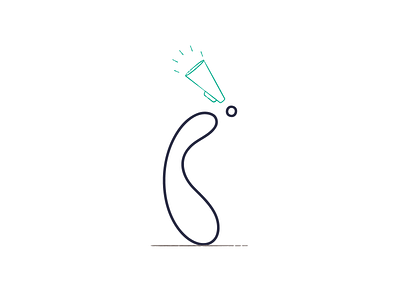 Noice — D abstract characterdesign gather illustration megaphone minimalism scream talk voice