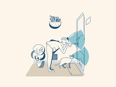 Daily life #6 illustration interior space scene